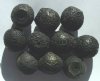 10 21mm Round Dimpled Dark Green Black Resin